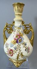Gorgeous Rare Antique Royal Bonn Germany Hand Painted Gilded Handled Vase 8.25” picture