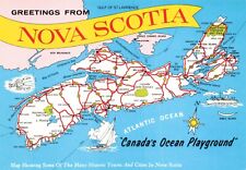Postcard Canada Nova Scotia Map 
