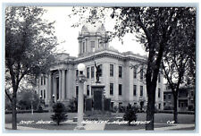 Wahpeton North Dakota ND Postcard Monument Court House c1940's RPPC Photo picture