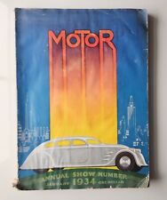 Vintage 1934 MOTOR Annual Show Program Art Deco Period Automobile Design  picture