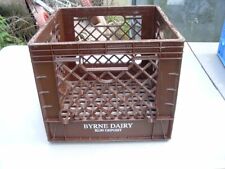 Byrne Dairy Brown Plastic Milk Crate Vintage picture