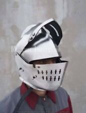 Medieval Knight European Closed Double Face Burgonet Helmet Armor Reproductions picture