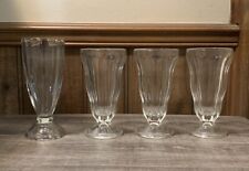 Set Of 4 Vintage, Footed Parfait Glasses.   picture