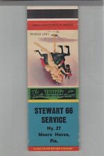 Matchbook Cover Stewart 66 Service Gas Station Moore Haven, FL Pin Up picture