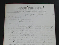 #14 - rare 1887 BEDFORD, MONTANA TERRITORY / ISOM PREUITT MERCHANT letterhead picture