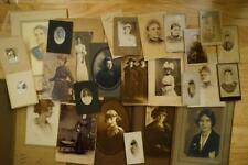 Vintage Lot CDV Cabinet Photos Mixed Ages Women Fur Coats Mourning Fancy Dress picture