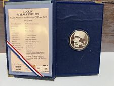 Disney Mickey An American Ambassador of Peace Comm. Proof .999 Fine Silver 1oz picture