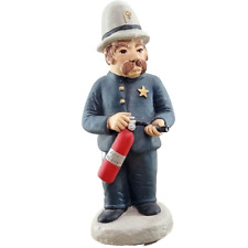 VTG Pinkerton’s Inc. Chalkware Figurine Statue 11” Tall 1990 Fire Extinguisher picture