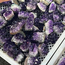 wholesale！2.2LB Natural Rough Amethyst Cluster Mineral Crystal Reiki Quartz Heal picture