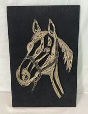 Horse Lover String Art Handmade Gold String and Nail Art Piece Beautiful picture
