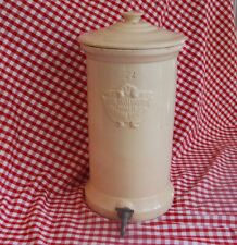 RARE FRENCH ANTIQUE YELLOW WARE FILTERED WATER DISPENSER MALLIÉ PASTEURIZER picture