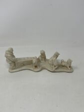 Vintage Pearlite Marblecraft Inuit Eskimo 5 Dog Sled Figurine 5 1/2