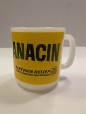 VTG Retro Anacin Fast Pain Relief Milk Glass Mug picture