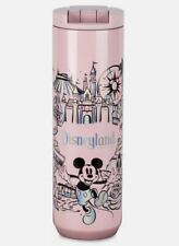 NEW Disneyland STARBUCKS Pink Sparkly Mickey and Castle Stainless Steel Tumbler picture