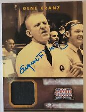 signed 2012 PANINI AMERICANA HEROES GENE KRANZ RELIC CARD 93 312/399 Hand Signed picture