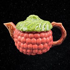 Jay Willfred Pottery Andrea By Sadek Grape Ceramic Teapot Portugal Majolica picture