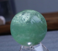 40mm Natural Green Fluorite Quartz Crystal Sphere Ball Healing Gemstone 1pc picture