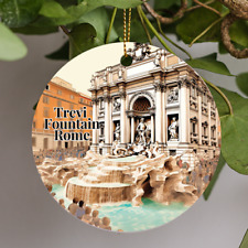 Trevi Fountain Rome, Rome Italy Souvenir, Travel, Christmas Ceramic Ornament picture