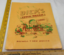 Dicks Chuck Wagon restaurant menu 1950s Roswell New Mexico picture