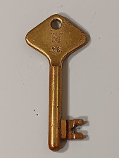 Antique ESKILSTUNA Swiss Solid Brass Skeleton Key Vintage Swedish Stamped M 36 picture