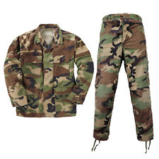 Original US BDU Trousers Army Woodland Camo Ripstop Shirt Combat Dress Uniform picture