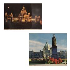 Vintage Victoria British Columbia Postcards Canada Parliament Building 2 UNUSED  picture