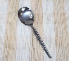 VTG COSMOS STAINLESS STEEL 18-8 SOLID SERVING SPOON ROSES JAPAN FLATWARE CSM28 picture