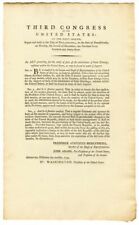 Third Congress of the United States: at the First Session signed in type by Geo  picture
