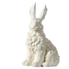 A&B Home White Ceramic Rabbit Bunny Statue 12.5X7.5X14