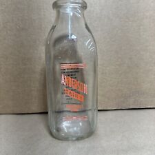 Anderson Dairy Forestville CT Antique Milk Bottle One Quart Glass picture
