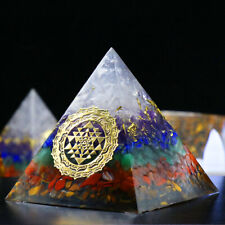 Reiki Energy Healing Seven Chakra Orgone Orgonite Clear Quartz Crystal Pyramid picture