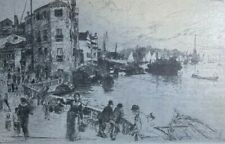 1906 Artist James McNeill Whistler in Venice  illustrated picture