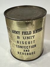 October 1942 WWII US Army Field Ration C Biscuit Confection Beverage B Unit Key picture