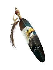BALD EAGLE  , HAND PAINTED FEATHER , ARTS & CRAFTS ,SOUTHWEST ART , NEW picture