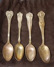 VTG Lot 4 Souvenir Spoons Unique Highly Collectible silver and silverplate picture