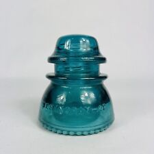 Antique Vintage Hemingray No 42 Glass Insulator Teal picture