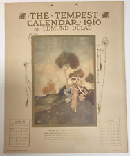 Edmund Dulac (1882-1953) THE TEMPEST SHAKESPEARE Calendar 1910 March April picture
