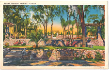 Ravine Gardens-Palatka, Florida FL-antique 1937 posted postcard picture