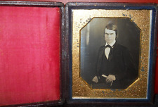 1/6th size Scovills Daguerreotype of young man in full Brady case picture