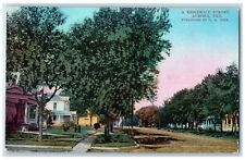 1909 A Residence Street Trees Scene Aurora Nebraska NE Posted Vintage Postcard picture