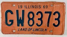 1969 Illinois Automobile License Plate GW 8373 picture
