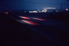 Nighttime Long Term Exposure Shot Cars Driving Vintage 35mm Slide picture
