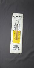 Rare Vtg. Metal Advertising Thermometer - CURTISS BREEDING SERVICE, Cary, Ill.  picture