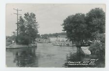 Vintage RPPC Summertime Nostalgia Families Cooling Off Lake Mukwonago WI 1950s picture