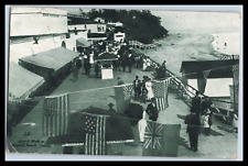 Vintage Postcard c1910 Board Walk at Crystal Beach Ontario Canada Flags Crowd picture