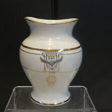 HTF Antique Homer Laughlin White Brush Jar / Vase Holder DUCHESS with Gold Stamp picture
