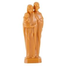 Small Holy Family Catholic Devotional Statue - Tan Hard Molded Plastic 2.5