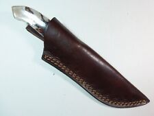 Vintage unmarked Hunting skinning survival sheath knife STAINLESS Lucite handles picture