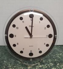 Waltham Glass Dome Wall Round Clock Metal Dial 9