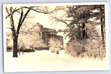 Iowa State College Winter Snow Scene Ames Iowa ia  real photo postcard picture